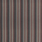 MULBERRY FD839.A44.0 LINDISFARNE STRIPE CHARCOAL/RED Fabric - Eade's Wallpaper