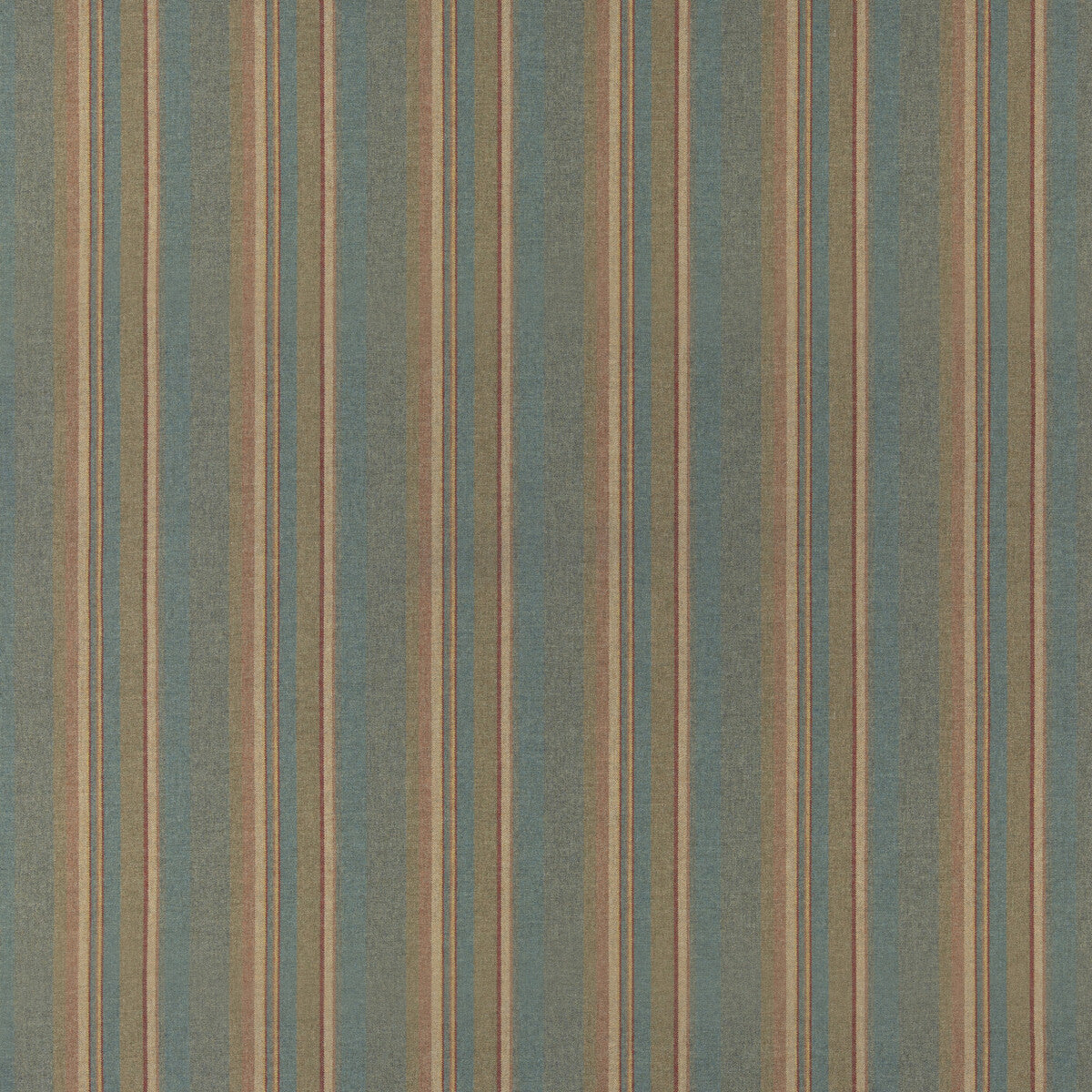 MULBERRY FD839.R11.0 LINDISFARNE STRIPE TEAL Fabric - Eade's Wallpaper