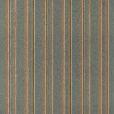 MULBERRY FD839.R11.0 LINDISFARNE STRIPE TEAL Fabric - Eade's Wallpaper