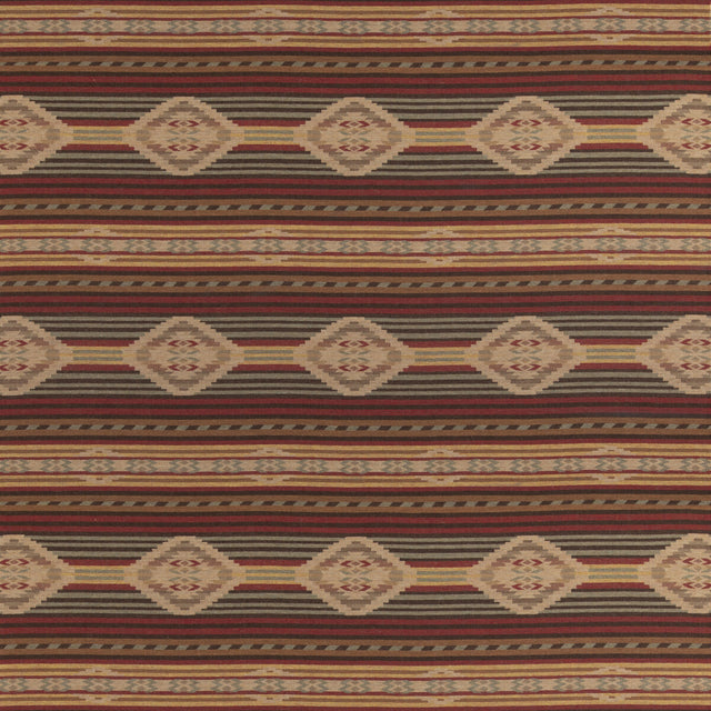 MULBERRY FD840.V169.0 HARLECH RED/LOVAT/SAND Fabric - Eade's Wallpaper