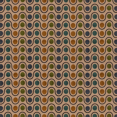 MULBERRY FD843.R115.0 WICKET GREEN/BLUE Fabric - MULBERRY COUNTRY WALK