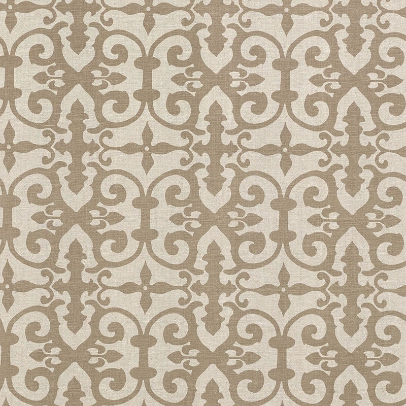 Schumacher Ferne Park Brown Fabric