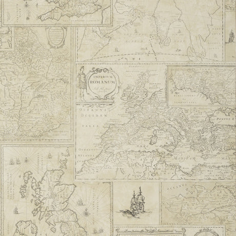 MULBERRY FG077.J107.0 BOHEMIAN TRAVELS PARCHMENT Wallpaper - Eade's Wallpaper