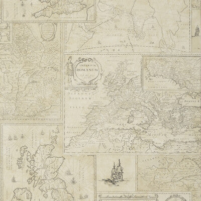 MULBERRY FG077.J107.0 BOHEMIAN TRAVELS PARCHMENT Wallpaper - Eade's Wallpaper