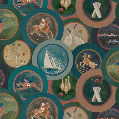 MULBERRY FG095.R11.0 SPORTING LIFE TEAL Wallpaper - Eade's Wallpaper