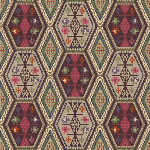 MULBERRY FG098.V54.0 BUCKLAND RED/PLUM Wallpaper - Eade's Wallpaper