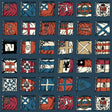MULBERRY FG099.G103.0 NAVAL ENSIGNS INDIGO/RED Wallpaper - Eade's Wallpaper
