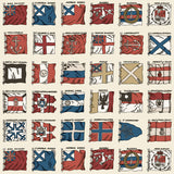 MULBERRY FG099.V110.0 NAVAL ENSIGNS RED/BLUE Wallpaper - Eade's Wallpaper