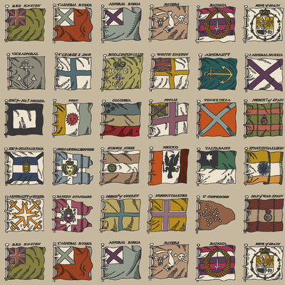 MULBERRY FG099.V54.0 NAVAL ENSIGNS RED/PLUM Wallpaper - Eade's Wallpaper