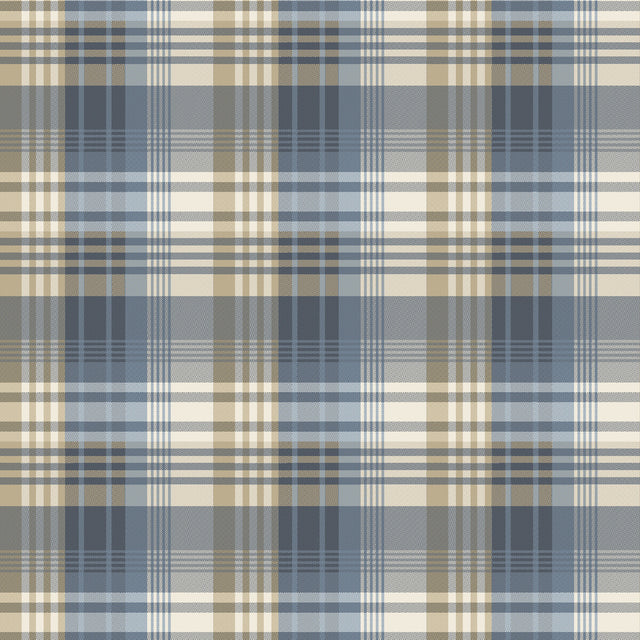 MULBERRY FG100.H10.0 MULBERRY ANCIENT TARTAN INDIGO Wallpaper - Eade's Wallpaper