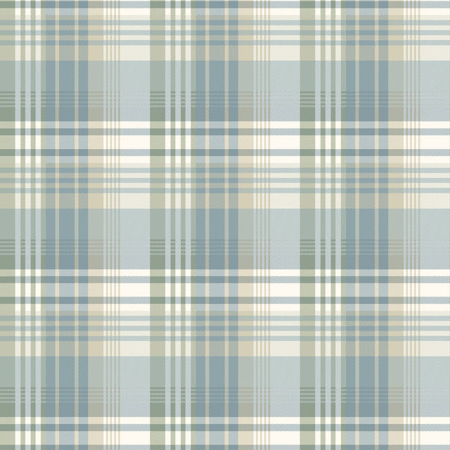 MULBERRY FG100.R104.0 MULBERRY ANCIENT TARTAN AQUA Wallpaper - Eade's Wallpaper