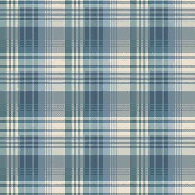MULBERRY FG100.R11.0 MULBERRY ANCIENT TARTAN TEAL Wallpaper - Eade's Wallpaper