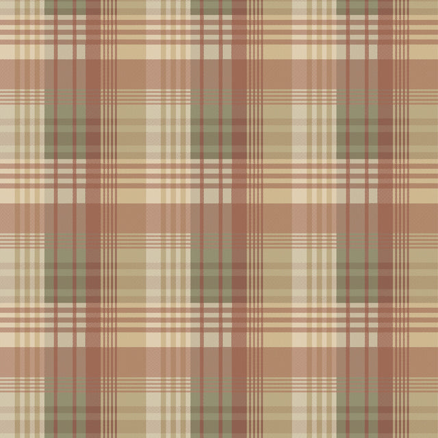 MULBERRY FG100.R114.0 MULBERRY ANCIENT TARTAN LOVAT/RED Wallpaper - Eade's Wallpaper