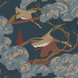MULBERRY FG102.V110.0 GRAND FLYING DUCKS RED/BLUE Wallpaper - Eade's Wallpaper