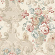 MULBERRY FG103.R114.0 FLORAL ROCOCO LOVAT/RED Wallpaper - Eade's Wallpaper