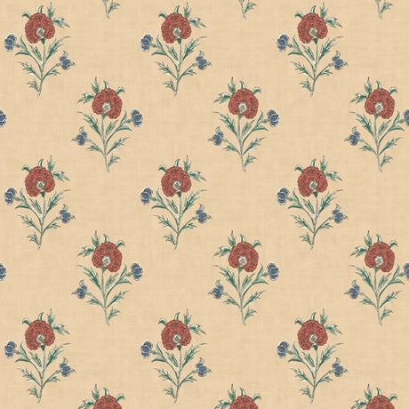 MULBERRY FG111.V117.0 SOMERTON RED/GREEN Wallpaper - Eade's Wallpaper