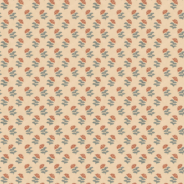 MULBERRY FG113.R11.0 MULBERRY SPRIG TEAL Wallpaper - Eade's Wallpaper