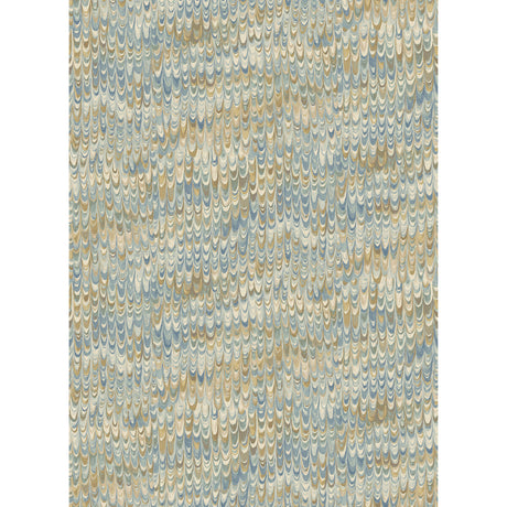 MULBERRY FG126.H59.0 END PAPER BLUE/SAND Wallpaper - Eade's Wallpaper