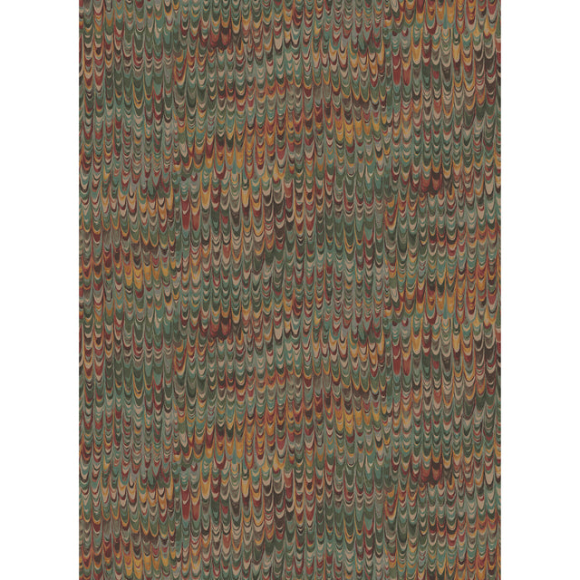 MULBERRY FG126.V90.0 END PAPER RED/GREEN Wallpaper - Eade's Wallpaper