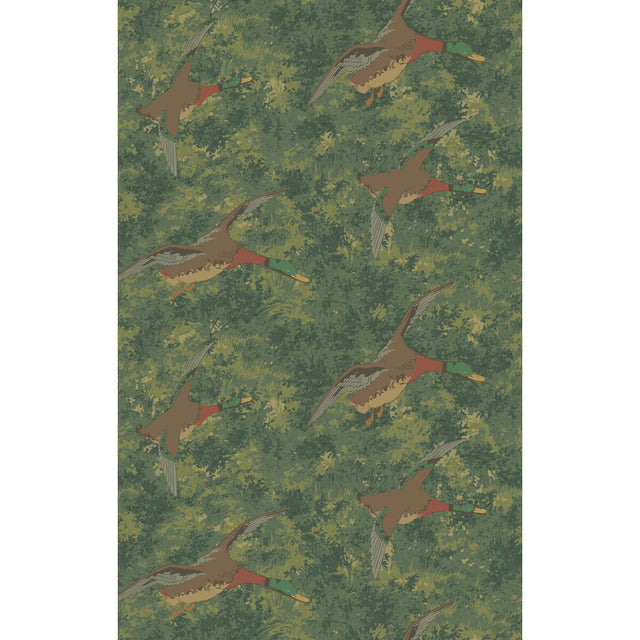 MULBERRY FG128.S16.0 FOREST DUCKS EMERALD Wallpaper - Eade's Wallpaper