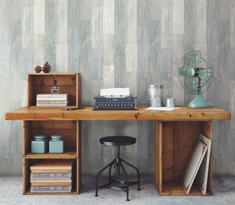 York FH4002 Pallet Board Blue Wallpaper