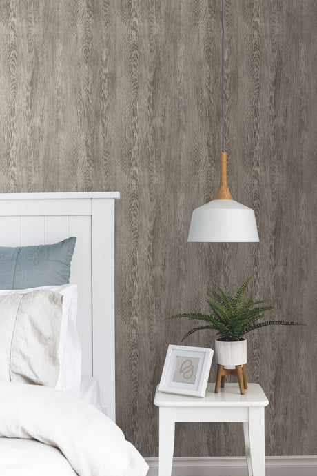 York FH4053 Quarter Sawn Wood Light Brown Wallpaper