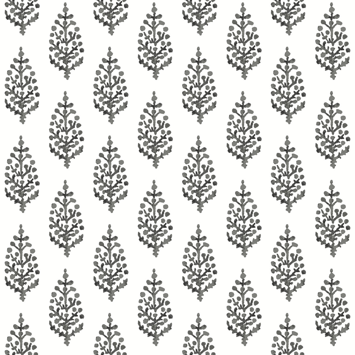 York FH4069 Paisley on Calico Black & White Wallpaper