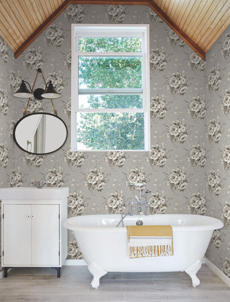 York FH4089 Heritage Rose Taupe Wallpaper