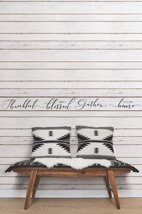 York FH4096BD Let's Stay Home Black & White Border