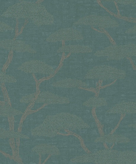 Galerie FS72000 Green Chinoiserie Tree Motif - Eade's Wallpaper