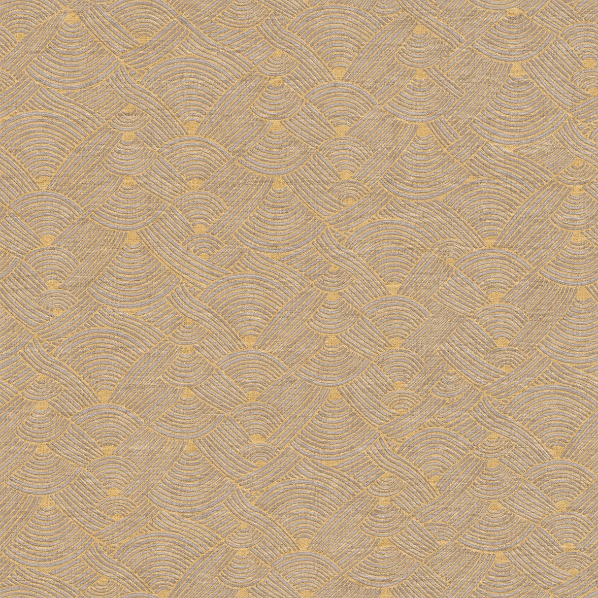 Galerie FS72033 Yellow Geo Swirl Motif - Eade's Wallpaper
