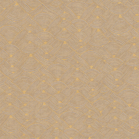 Galerie FS72033 Yellow Geo Swirl Motif - Eade's Wallpaper