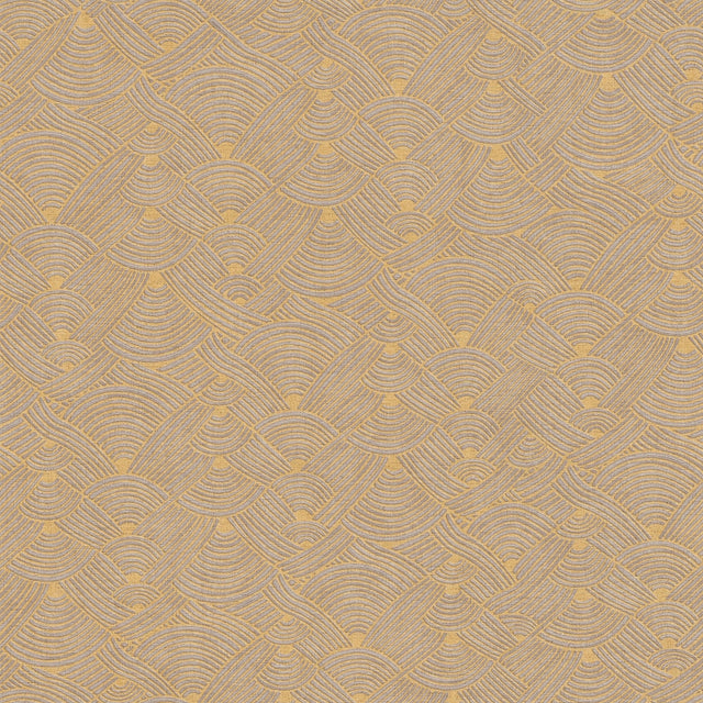 Galerie FS72033 Yellow Geo Swirl Motif - Eade's Wallpaper
