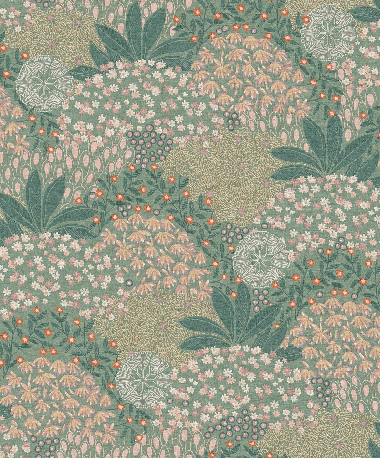 Galerie FS72034 Green Forest Bloom Motif - Eade's Wallpaper