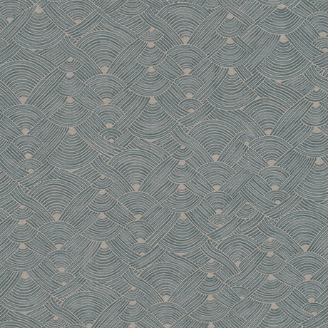 Galerie FS72038 Blue Geo Swirl Motif - Eade's Wallpaper