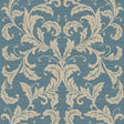 Galerie G34111 Blue Linear Damask - Eade's Wallpaper