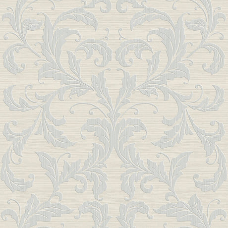 Galerie G34112 Silver Grey Linear Damask - Eade's Wallpaper
