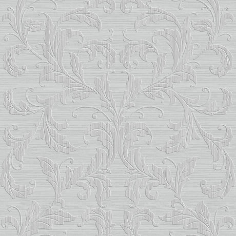 Galerie G34115 Silver Grey Linear Damask - Eade's Wallpaper