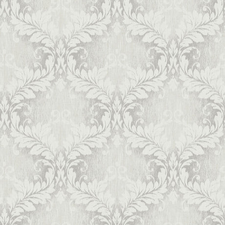 Galerie G34133 Silver Grey Embossed Damask - Eade's Wallpaper