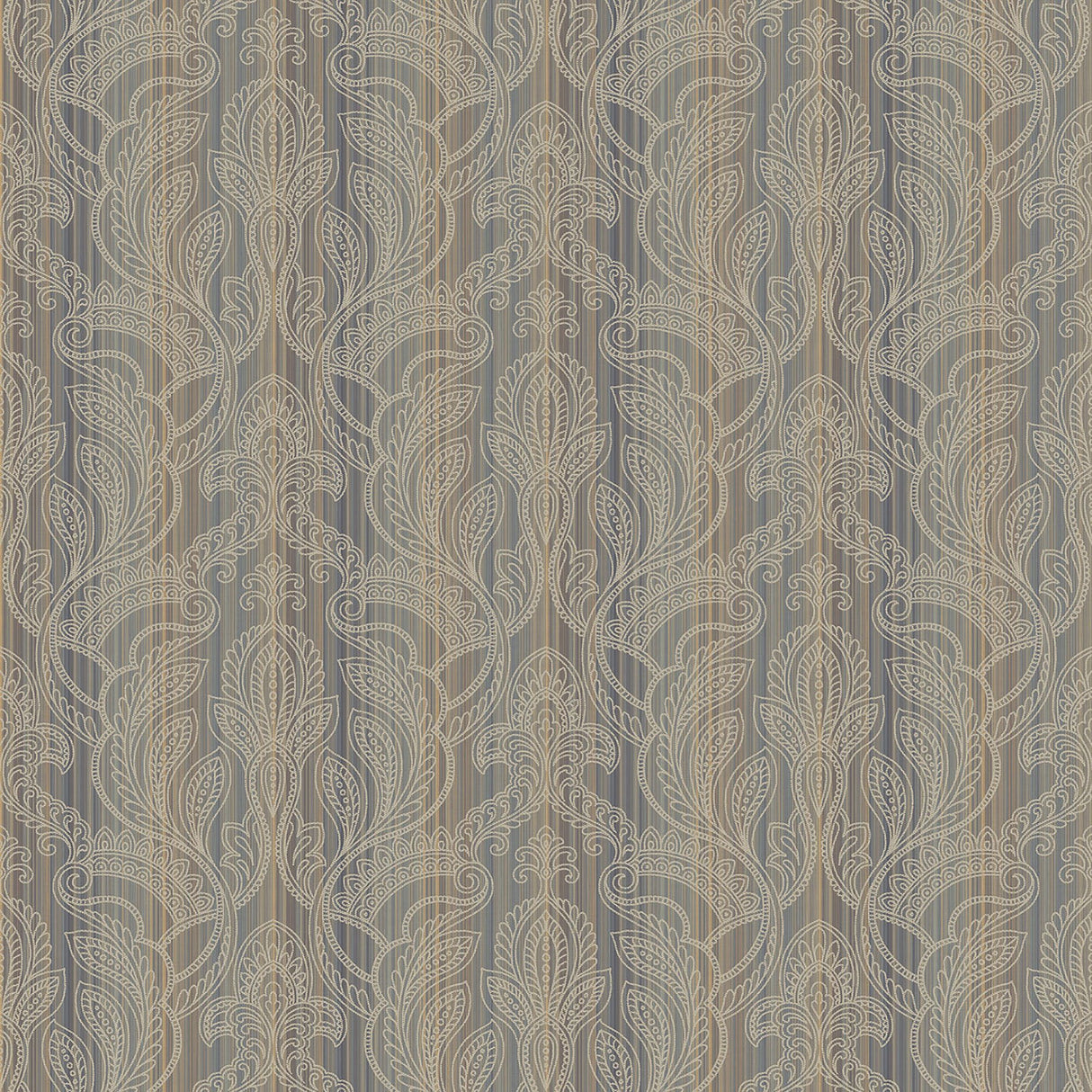 Galerie G34145 Bronze Brown Metallic Damask - Eade's Wallpaper