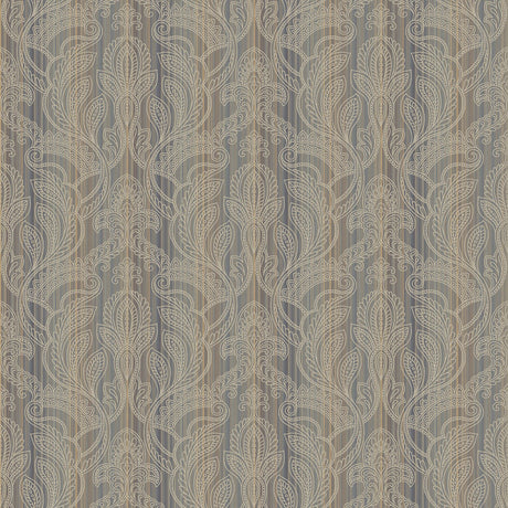 Galerie G34145 Bronze Brown Metallic Damask - Eade's Wallpaper