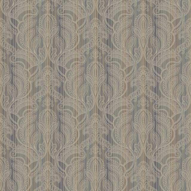Galerie G34145 Bronze Brown Metallic Damask - Eade's Wallpaper