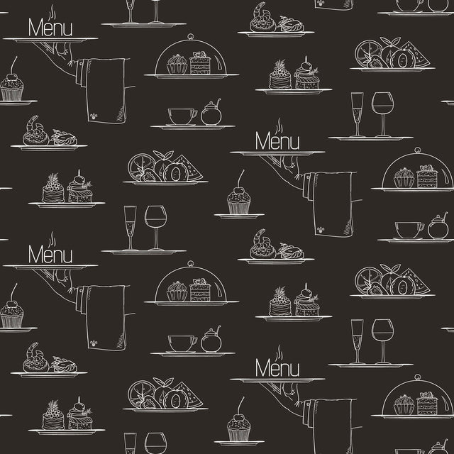 Galerie G45408 Black Chalkboard Menu - Eade's Wallpaper
