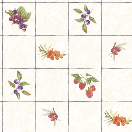 Galerie G45418 Cream Fruit tile - Eade's Wallpaper