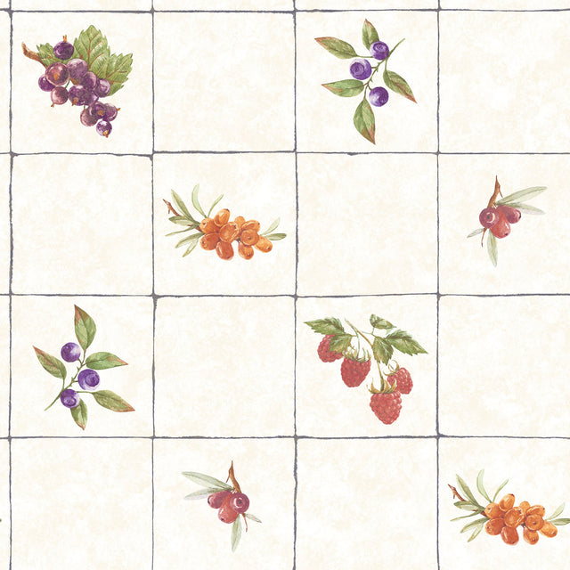 Galerie G45418 Cream Fruit tile - Eade's Wallpaper