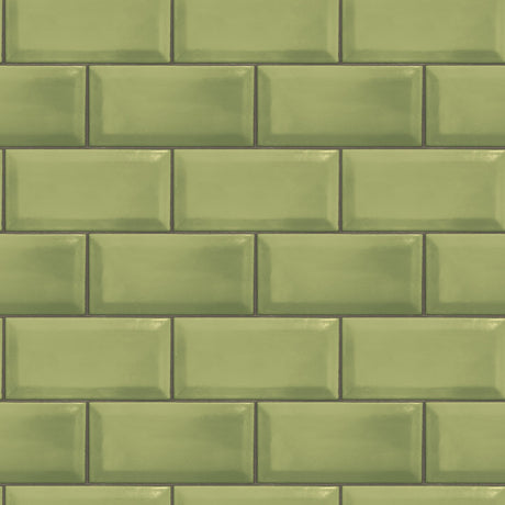 Galerie G45446 Green Metro Tile - Eade's Wallpaper