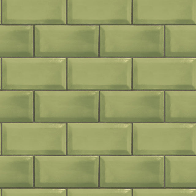 Galerie G45446 Green Metro Tile - Eade's Wallpaper