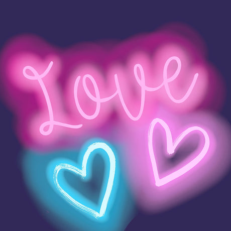 Galerie Kids and Teens Neon Love Pink Mural G45471
