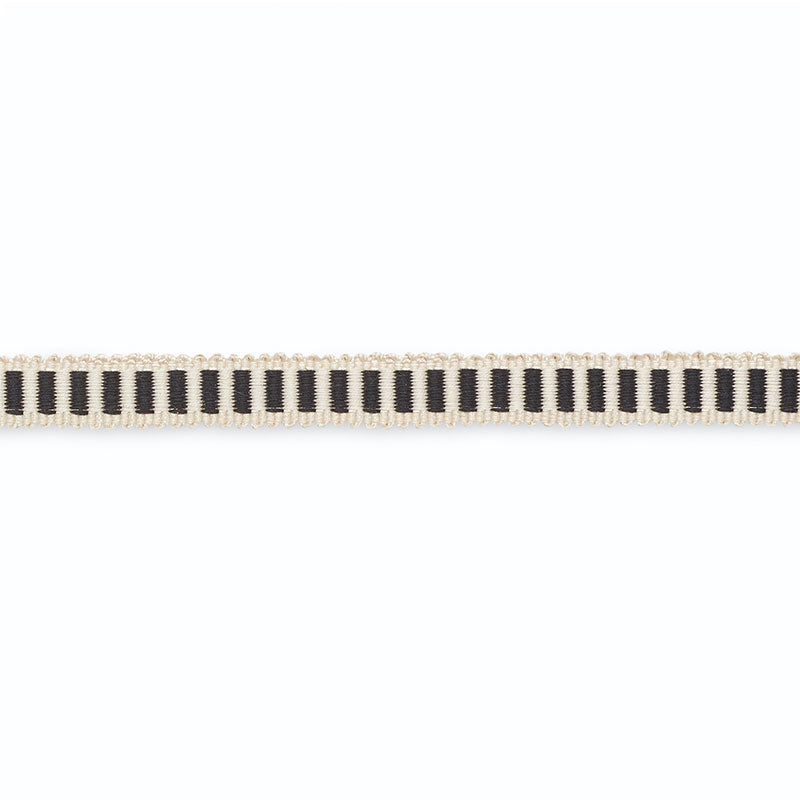Schumacher G500-4 CLAUDINE COTTON GIMP in SNOW/OBSIDIAN Trim