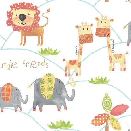 Galerie G56023 Orange Jungle Friends - Eade's Wallpaper